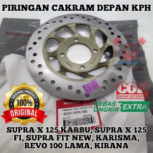 PIRINGAN CAKRAM DEPAN KPH SUPRA X 125 KARBU FI KIRANA KARISMA REVO BERKUALITAS ASLI ORIGINAL HONDA