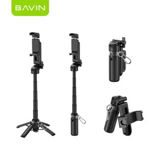 BAVIN P23 3in1 Mini Selfie Stick & Tripod Bluetooth 42cm Portable & Compact w/ Wireless Camera Shutter / 360° Rotation