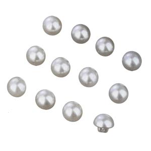 12 Pcs Imitation Pearls Decorative Buttons Mushroom Buttons Round Sewing Buttons for Clothing and DIY Craft Projects