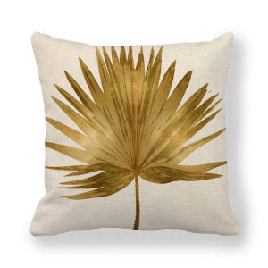 45x45cm 4pcs Yellow Veins of Leaves Decor Sofa Throw Pillow Case Cushion Cover Pillowcase Home Office Car Decorative