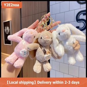 【Local shipping】 Plush Satchel Bunny Keychain Cute Bunny Cartoon Key Chain Plush Toy