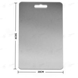 304 Stainless Steel Chopping Board Perfect Kitchen Hangable Durable Chopping Block Cutting Fruit Vegetable Double-Sided Food-Grade Cutting Board