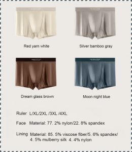 Mens Underwear Cool Breathable Comfortable and Stylish Light and Thin Fitting Elasticity Light Luxury