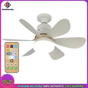 Vodool E27 Base 6-Blade Ceiling Fan Light Dimmable Remote 3-Speed Timer Bedroom