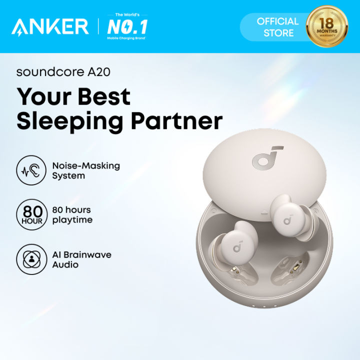 ★soundcore Sleep A20 Bluetooth A6611Z21 Soundcore Sleep A20 by Anker Sleep Earbuds Noise Blocking Sleep