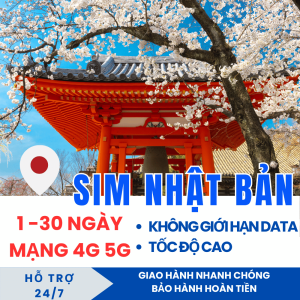 ( Esim ) Sim Du Lịch Nhật Bản – Data Không Giới Hạn Lướt Web Gọi Video Check Map Thả Ga Mọi Lúc Mọi Nơi - Giá Rẻ Siêu Tiết Kiệm - FREESHIP - CHƯA KÍCH HOẠT