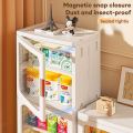 Goody 37cm Wide Gap Storage Cabinet Foldable Storage Cabinet Organizer Locker Magnetic Plastic Cabinet Storage. 
