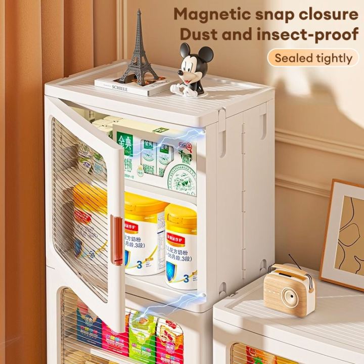 Goody%2037cm%20Wide%20Gap%20Storage%20Cabinet%20Foldable%20Storage%20Cabinet%20Organizer%20Locker%20Magnetic%20Plastic%20Cabinet%20Storage%20-%20Image%204