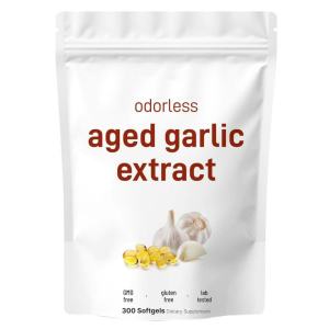 Odorless Garlic Soft Capsules 300 capsules of aged garlic extract Garlic supplement
