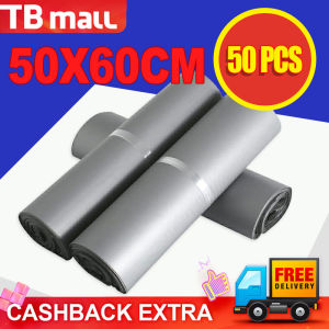 Fumu Kantong Plastik Polymailer LDPE SILVER 50X60CM Isi 50PCS Lem Perekat Grosir