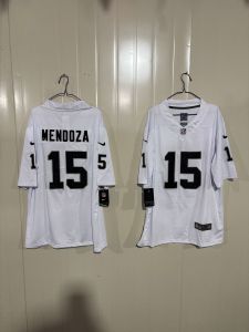 Còn hàng: Thẻ tuyển NFL Draft Raiders 2026 số 15 # Áo đấu cầu thủ MENDOZA thêu màu xanh ô liu