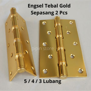 Engsel Pintu GOLD TEBAL l Engsel Jendela TEBAL 5 inch l Stenlis Per Pasang