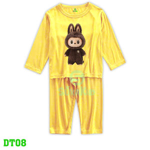 Bộ dài taybộ thu đông bé trai bé gái hình in labubu cho bé từ 6kg-30kg.DT08