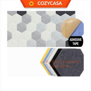 【COZYCASA】Self-adhesive Hexagon Soundproof Acoustic Panel Stickers Home Studio Insulation Decoration