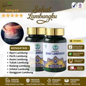 Kapsul Sehat Lambungku - Bantu Mengatasi Nyeri Lambung Perih Lambung Asam Lambung Tukak Lambung Radang Lambung Infeksi Lambung Gangguan Lambung BPOM & HALAL MUI