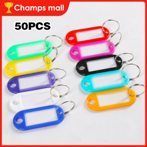 50pcs/box Key Name Card Tag With Label Window Key Holder Luggage Name Label For Marking Keys