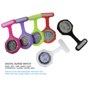 LM NURSE WATCH (DIGITAL / ELECTRONIC) LABMEDSG Lapel Brooch nurse watch local ready stock duracell!