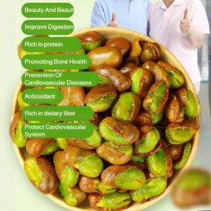 ✨Improve Digestion✨Authentic Yunnan Baoshan Green-Heart Broad Beans  Delicious And Crispy Silkworm Bean Green Silk Bean Nutrientrich Leisure Silkworm Bean Snacks