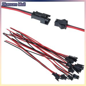 [Blossom] 15cm 10Pcs long JST SM 2pins plug male to female wire connector