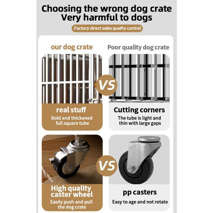 Curated visual reference: Picture Idea: Papapet Stainless Steel Heavy Duty Dog Crate