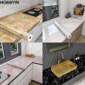 INNEWIN Self-adhesive Peel and Stick Backsplash Waterproof Marble Pattern Wallpaper Advanced Heat-resisting Wall Tile for Kitchen Bathroom. 