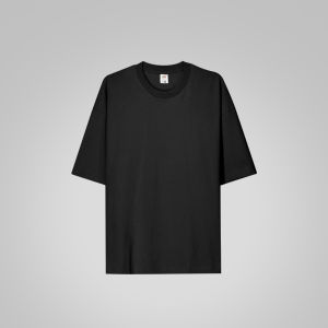 Fruit of the Loom Soft Premium Oversized Tshirt for Men & Women 100% Cotton Mens T-shirts Loose Fit Tops Plain Black