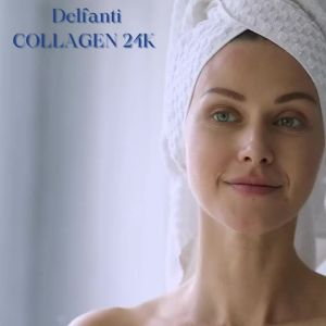 Delfanti-Milano • COLLAGEN 24K •  Night Cream • Face and Neck Moisturizer with pure Hyaluronic Acid • Made in Italy