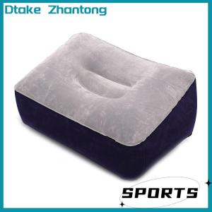 Dtake Soft Footrest Pillow PVC Inflatable Foot Rest Pillow Cushion Air Travel Office