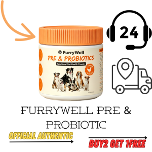 FurryWell Dog Supplement Pre & Probiotic – Daily Gut Health Support for Healthy Digestion & Happy Dogs【READY STOCK】