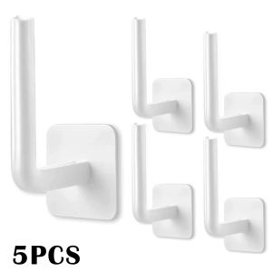5pcs Multifunctional Wall Hook Kitchen Bathroom Shelf Storage Rack Organizer Tissue Holder Towel Rack UMISKY