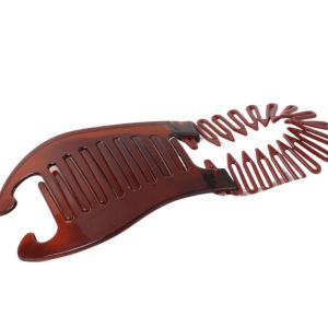 KINTHAZER Flexible Headwear Hair Riser Claw Women Comb Black Brown Elastics Hair Comb Hair Accessories Hair Holding Tool Banana Barrettes Clip