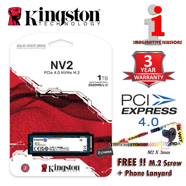 Kingston NV2 1TB M.2 2280 SSD PCIe4.0x4 NVMe (Read3500MB/s, Write