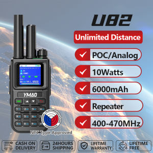 YMAO U82 POC Network Radio Intercom Dual Mode Analog UHF Walkie Talkie 5000KM Long Range Support Repeater Professional Two Way Radio