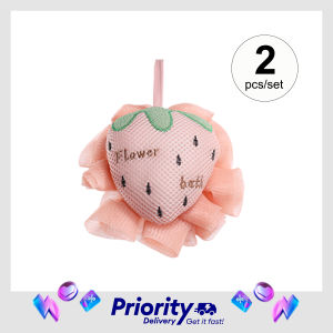 [2pcs/set]Cute Cartoon Bath Ball Super Soft Skin-friendly High Quality Dense Mesh Bath Foam Bathroom