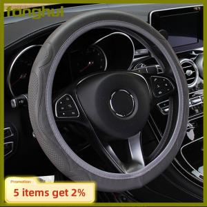 fanghui Universal Auto Car Steering Wheel Cover Leather Breathable Anti-slip 38cm