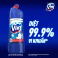 Nước Tẩy Bồn Cầu Vim Xanh Biển Diệt Khuẩn - Chai 880ML. 
