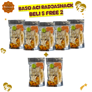 BELI 5 GRATIS 2 BASO ACI PAKET HEMAT RADJASNACK BAKSO ACI INSTAN
