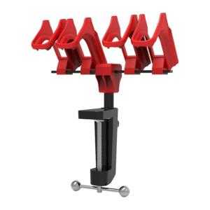 Rotatable Clamps Mounted Sprayer Guns Holder Airbrush Rack with 4 Slot Secure Storage For Multiple Painting Tool