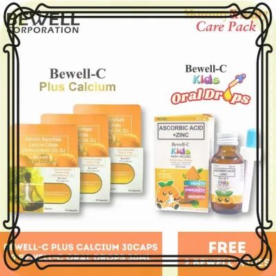 Mom & Baby Care Pack Bewell C Plus Calcium 30 Capsules and Bewell C Oral Drops 30mL