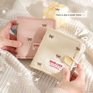 GVDBHFD Bow Photocard Holder Cloth Embroidered Idol Card Display Protector Shiny 3in ID Photo Photocard Frame Friends