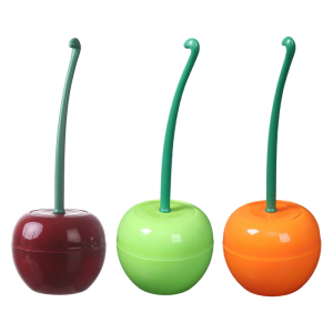 Toilet Bowl Brush Cherries Shape Ergonomic Design Safe Material Effective Cleaning