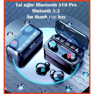 Tai Nghe Bluetooth không dây S10 Pro True Wireless TWS Chống Ồn Bản Quốc Tế Cao Cấp Kiêm Sạc Dự Phòng Hỗ Trợ Cả IOS và Adroid