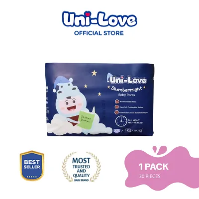 Uni-Love Slumbernight Baby Pants (XX-Large) 30s Pack of 1 - Hypoallergenic | For Heavy Wetter | Overnight | Super Absorbent | Ultrasoft | Neutralizes PH Level | Double Leakguard | Pants Type | Breathable
