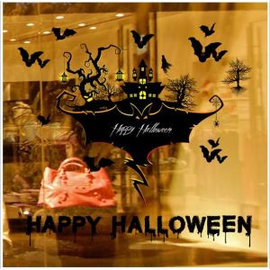Decal HALLOWEEN- Con thuyền ma và đàn dơi