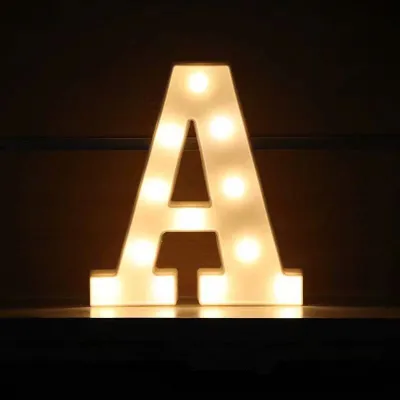 Creative DIY Luminous LED Letter Lights Alphabet Number Light for Holiday Home Wedding Birthday Valentines Day Party Decoration