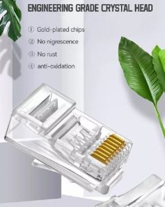 Mediatech LAN Connector RJ-45 Cat6 UTP Gold Plated 8P8C Anti Gagal