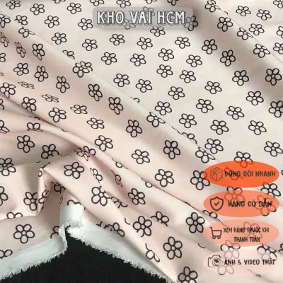 Vải Lụa In Hoa Khổ 1m45 - Chất Mềm Mại Rũ Đàn Hồi Nhẹ Mỏng Vừa - Đồ Bộ Ga Trải Giường Váy Đầm