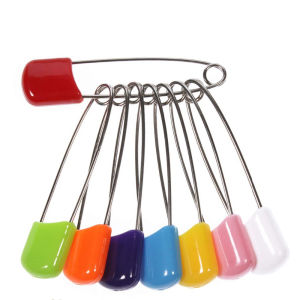 Plastic Head Safety Pins 4/5.5cm Safety Locking Baby Cloth Diaper Nappy Pins Buckles DIY Needle Pins Sewing Supplies