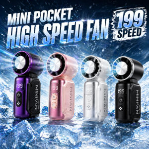 Ice Cooling 199 Speed 3000mAh JF157 Portable Handheld Mini Fan USB Rechargeable Mini Cooling Fan Adjustable Pocket Fan