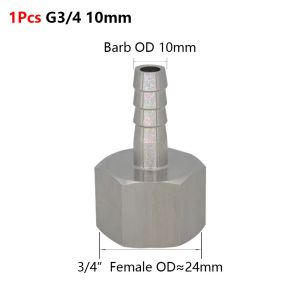 WILLUCK 1Pcs Thép không gỉ 304 Đầu nối ống mềm Thiết kế thẳng Tông màu bạc Khớp nối ống  Ren BSP 1/8 1/4 3/8 1/2 inch Đầu nối ren cái BSP để kết nối ống dẫn
